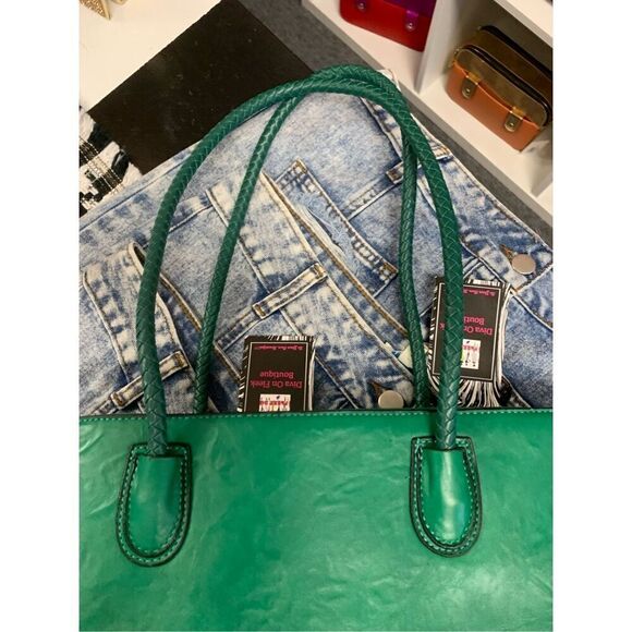 Hot Pink Studded Tote Handbag - Picture 6 of 7